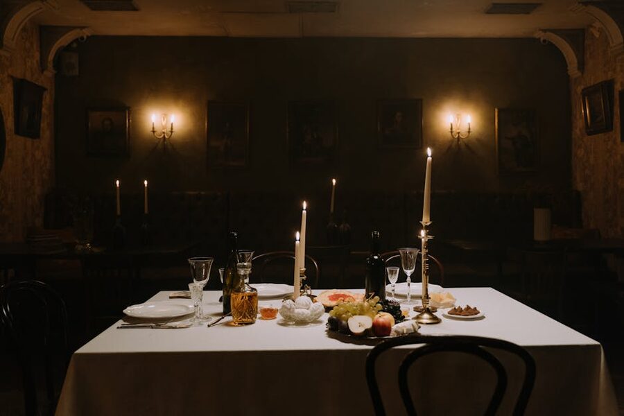 A candlelit dining room of the kind you find at Baden-Baden's serious restaurants