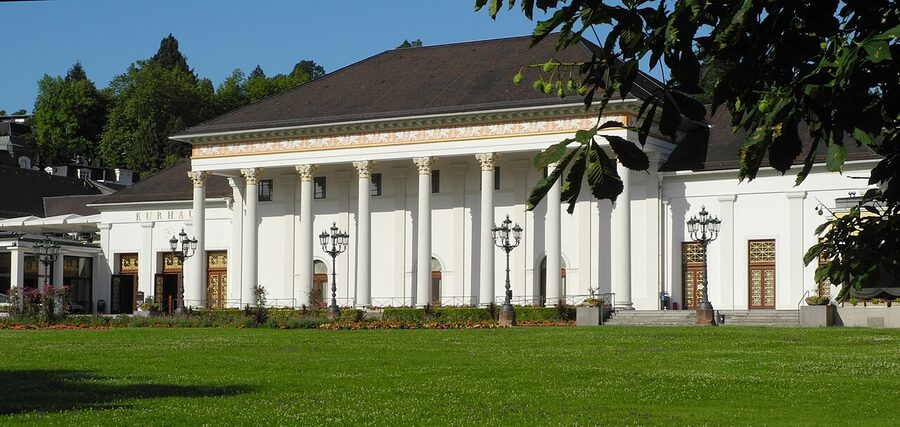 The colonnaded Kurhaus portico in Baden-Baden