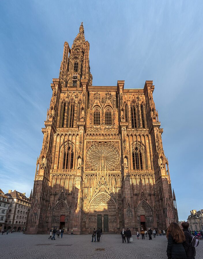 Strasbourg cathedral from a distance, an hour west of Baden-Baden