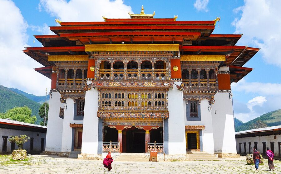 Gangtey Gompa monastery in the Phobjikha valley, Bhutan