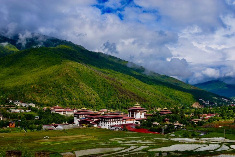 Tashichho Dzong in Thimphu valley, Bhutan