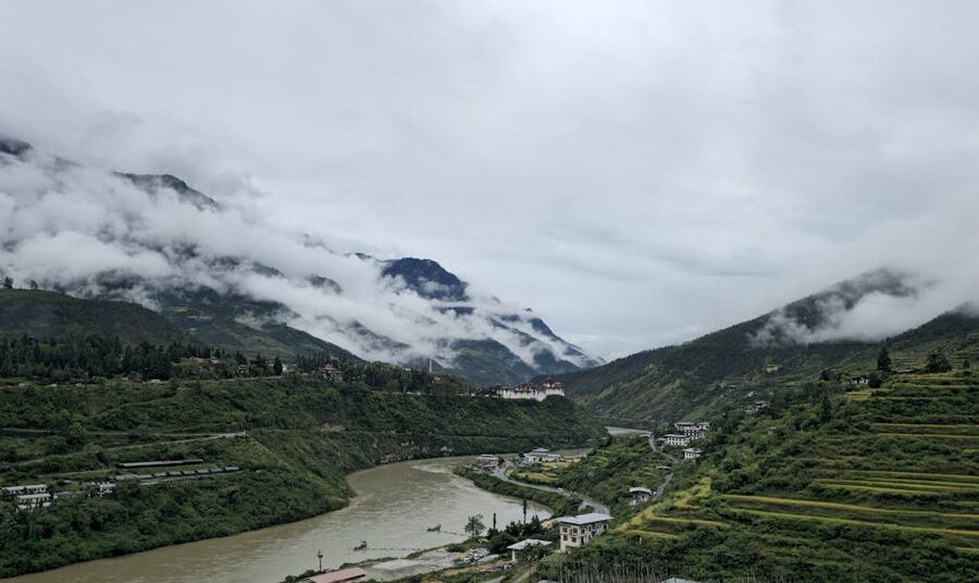 Wangdue Phodrang river valley, Bhutan