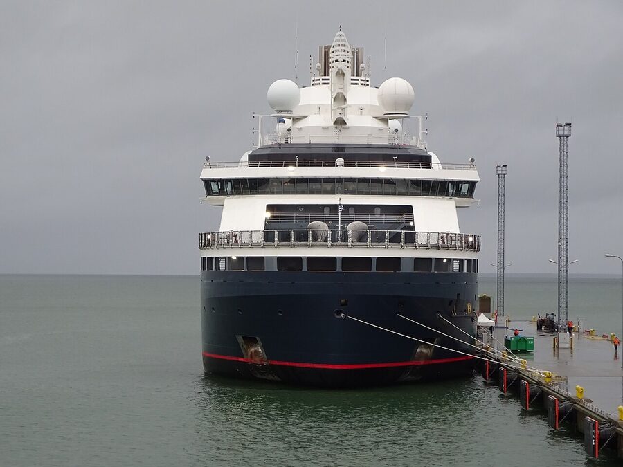 Le Commandant Charcot icebreaker bow at Pier 26, Port of Tallinn