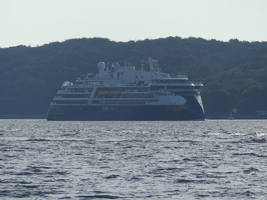 National Geographic Endurance expedition ship at Kiel during her maiden call