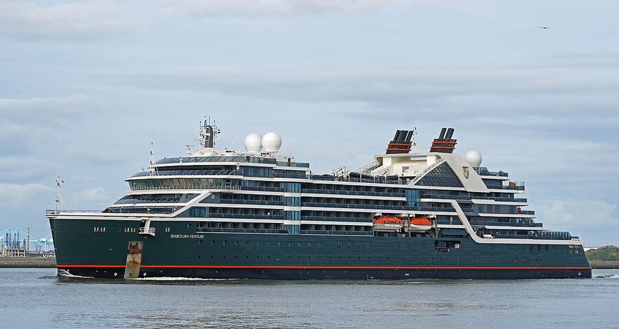 Seabourn Venture expedition ship in port