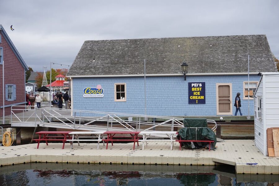 Charlottetown PEI waterfront ice cream shop
