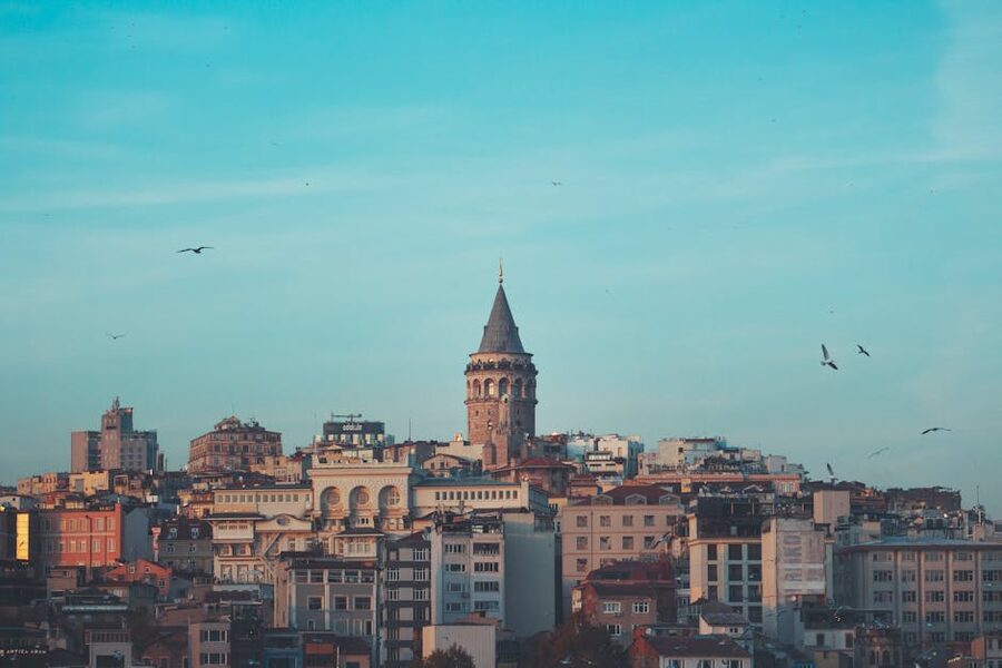 Galata Tower rising above the Beyoglu skyline in Istanbul