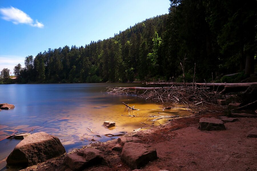 Mummelsee lake at 1,030m on the Schwarzwaldhochstraße