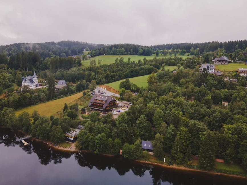 Aerial view of Lake Titisee, southern Black Forest
