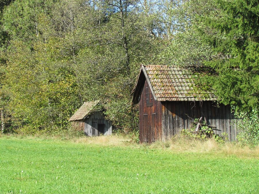 Wandelhof hut on a meadow above the Tonbach valley, Baiersbronn