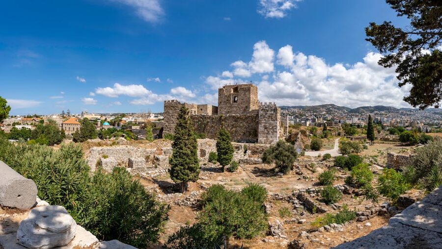 Byblos Castle, a Crusader fortress on the Lebanese Mediterranean coast