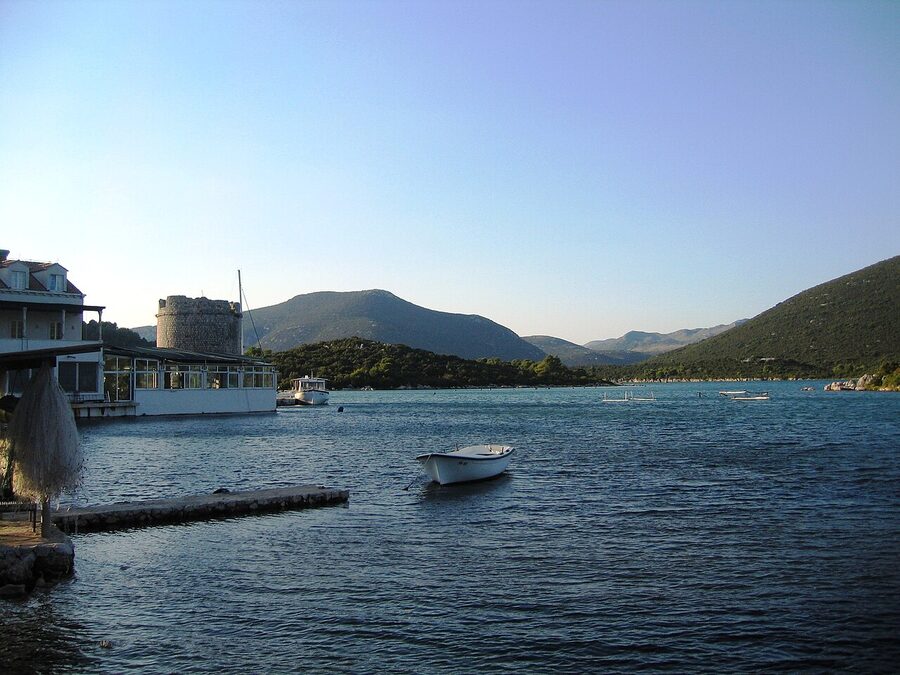 Mali Ston port on the Peljesac peninsula, Croatia