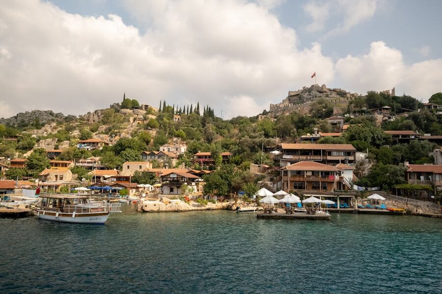 Simena castle above Kalekoy fishing village on Kekova Bay