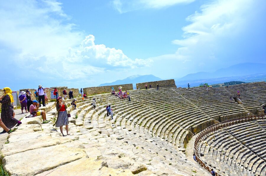 Hierapolis Roman ruins above Pamukkale
