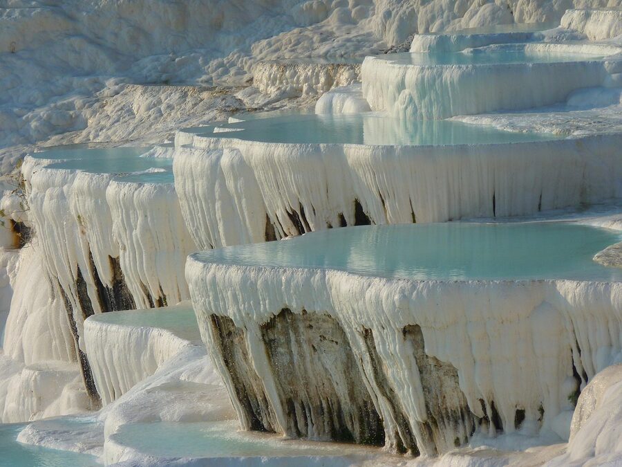 Calcium pools and travertine terraces at Pamukkale